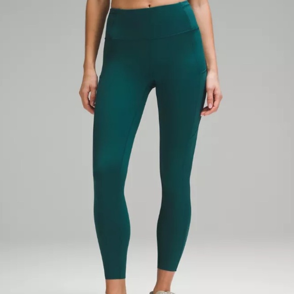 ❤️ Lululemon Green Jasper Fast & Free 25” Leggings Tights NWOT - Picture 7 of 7